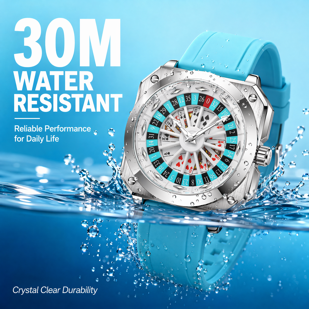 Roulette Wheel Watch – Spinning Dial Casino Style