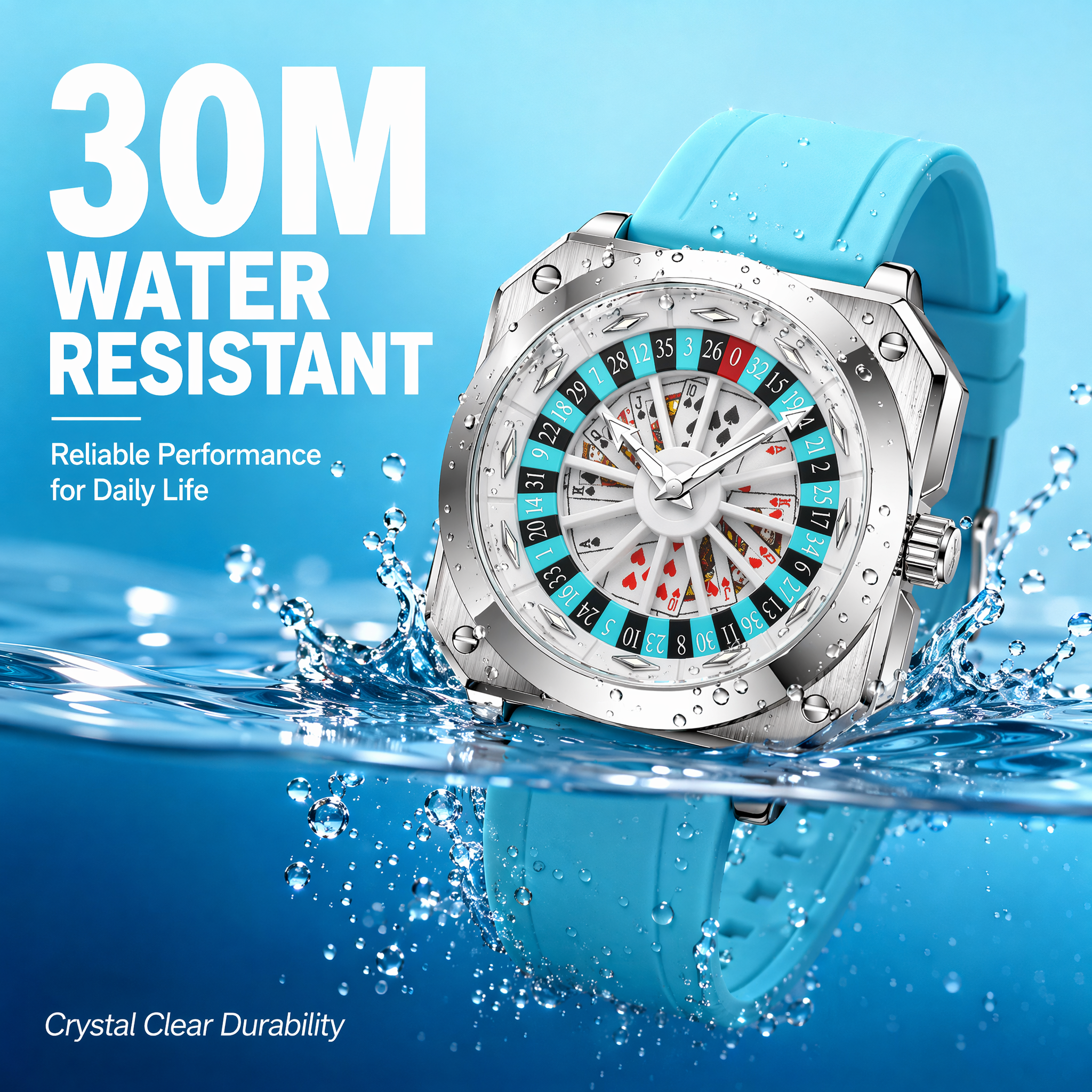 Roulette Wheel Watch – Spinning Dial Casino Style