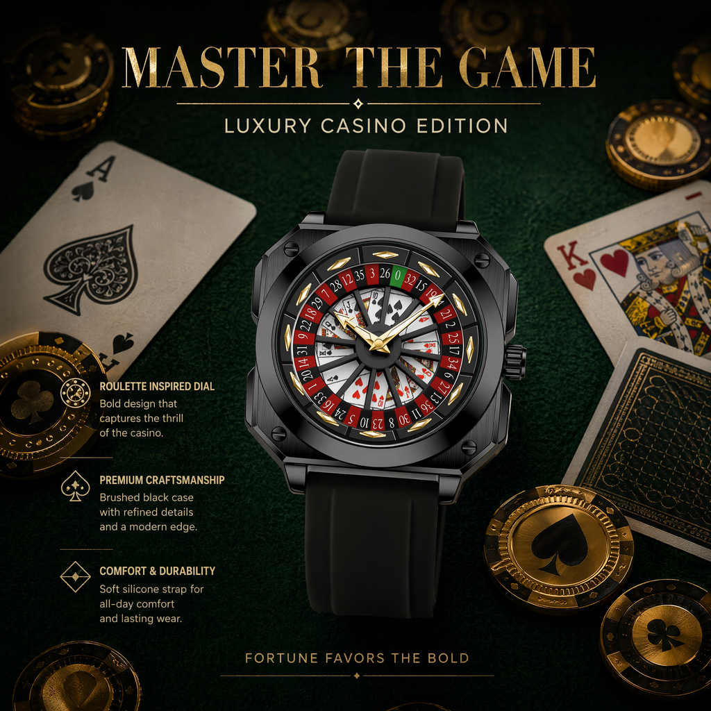 Rotating Dial Watch – Casino Inspired Quartz
