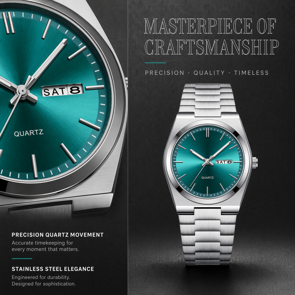 Men's Quartz Watch – Minimalist Waterproof Casual Wristwatch