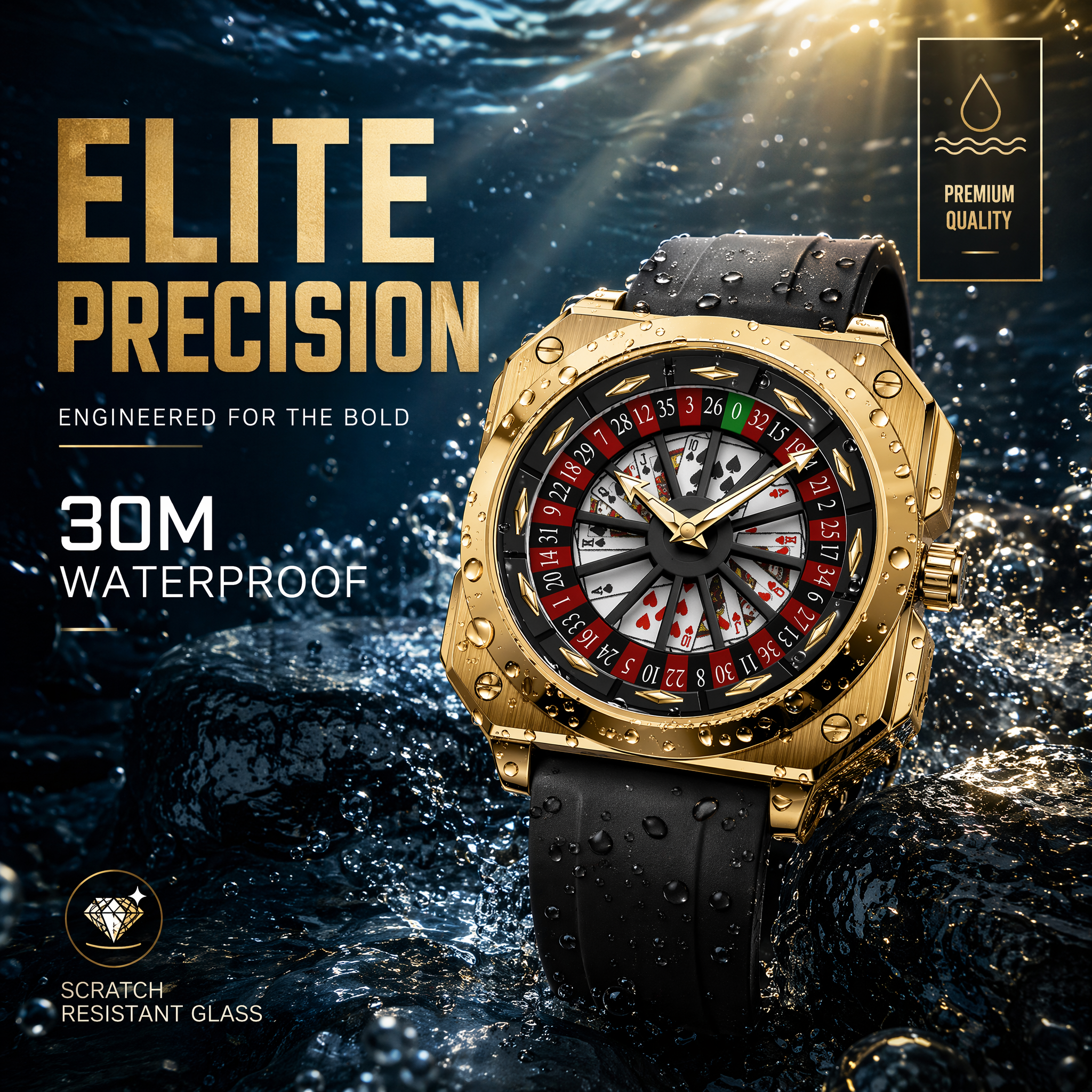 Unique Roulette Watch – Eye-Catching Spinning Face