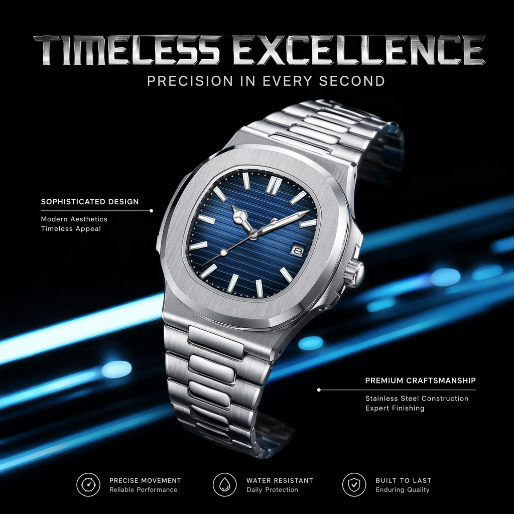 Luxury Quartz Watch for Men – Classic Business Style Waterproof